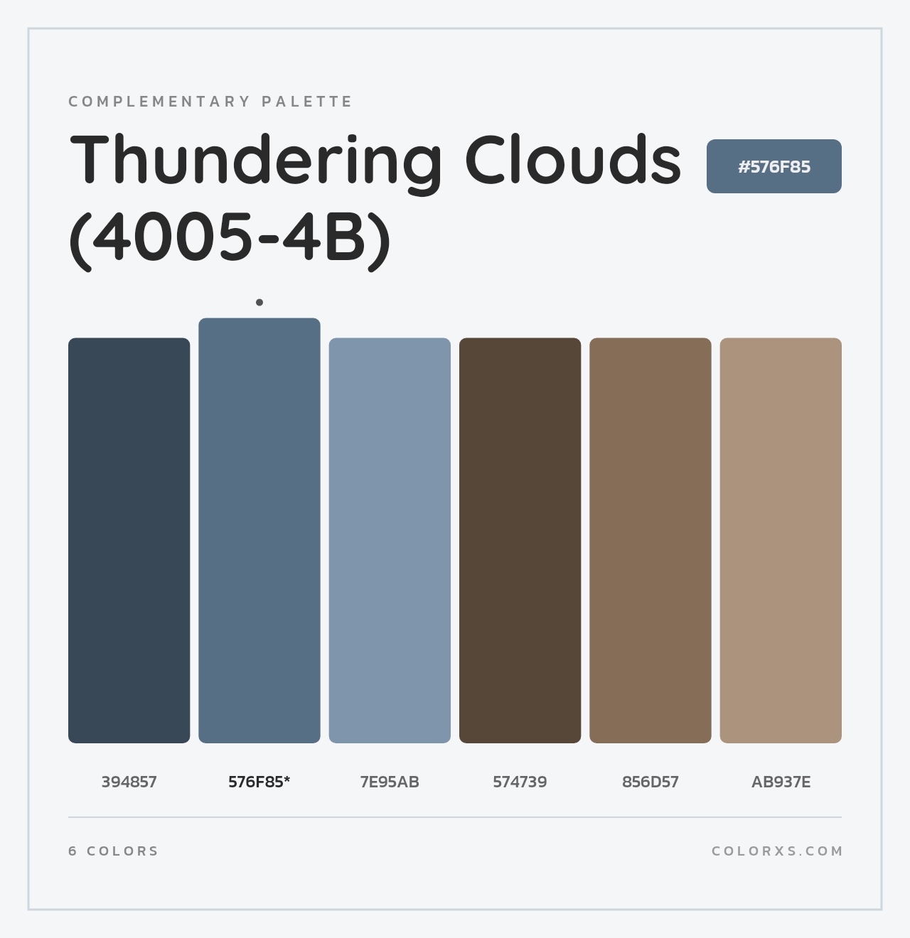 Thundering Clouds (4005-4B) - Complementary Color Palette