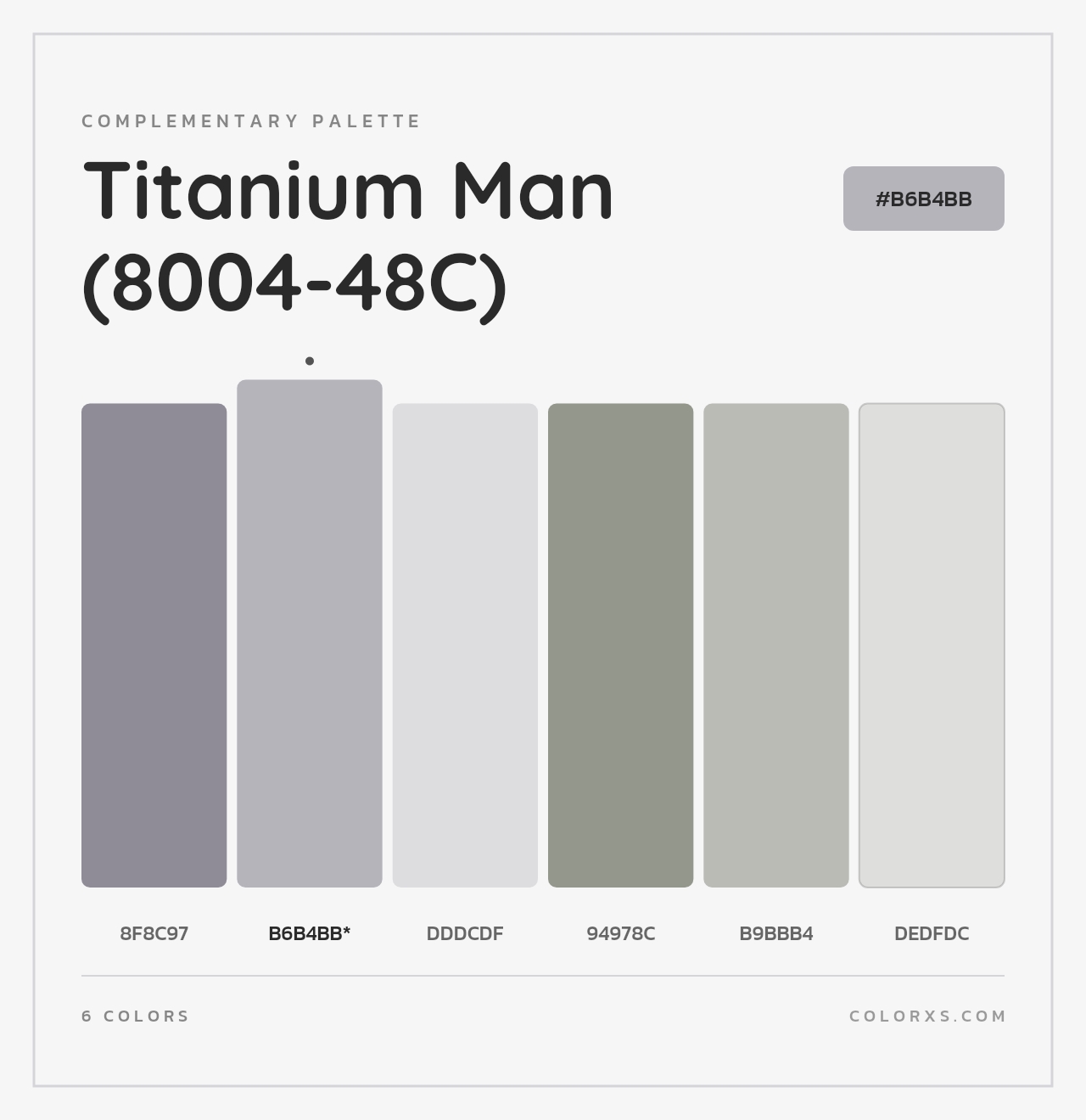 Titanium Man (8004-48C) - Complementary Color Palette