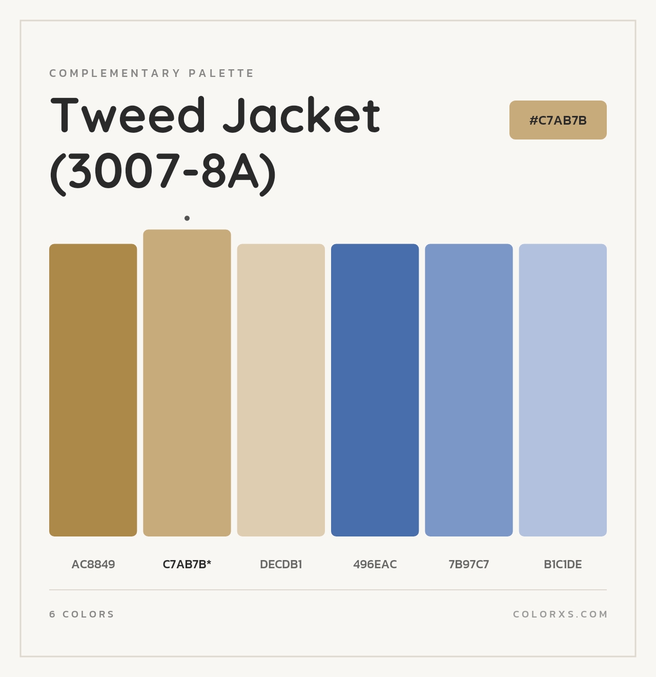 Tweed Jacket (3007-8A) - Complementary Color Palette