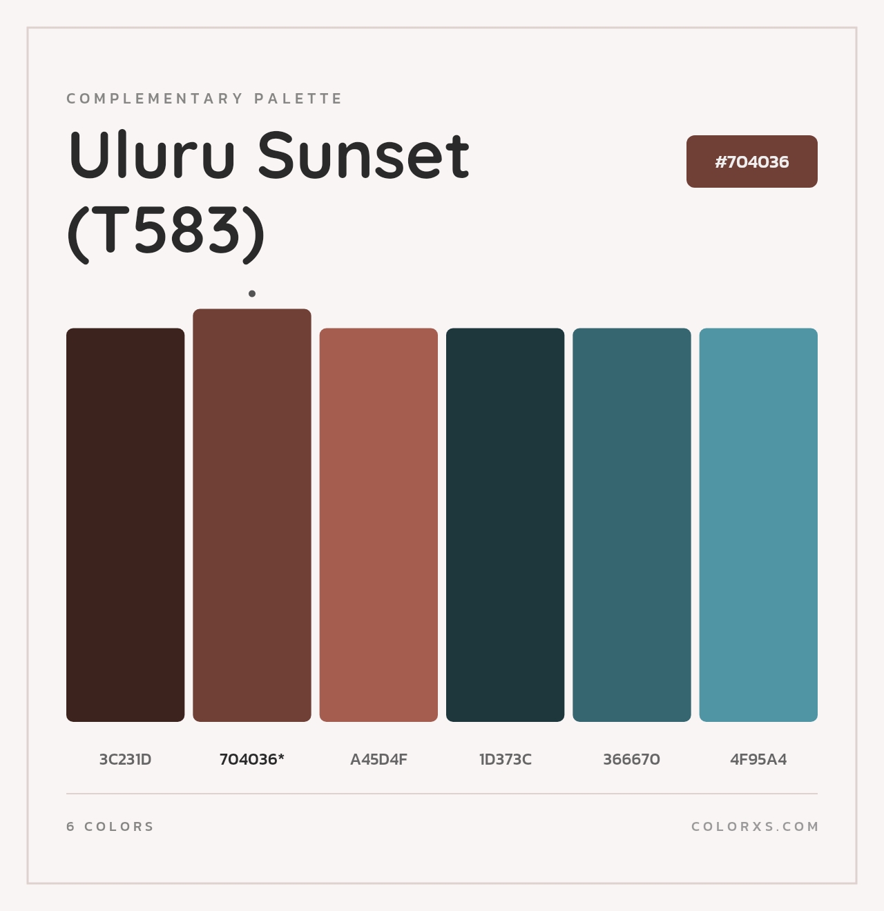 Uluru Sunset (T583) - Complementary Color Palette