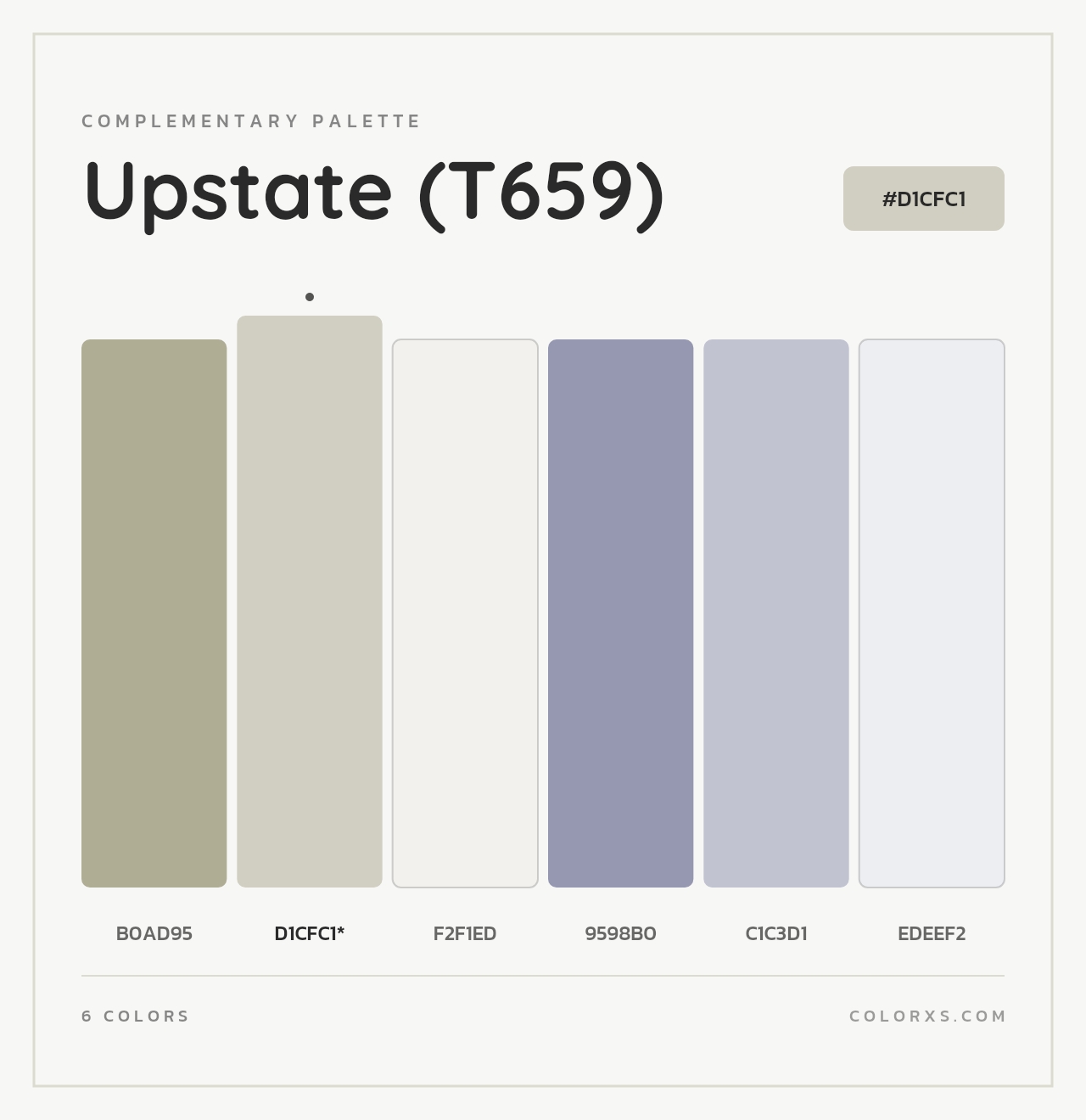 Upstate (T659) - Complementary Color Palette