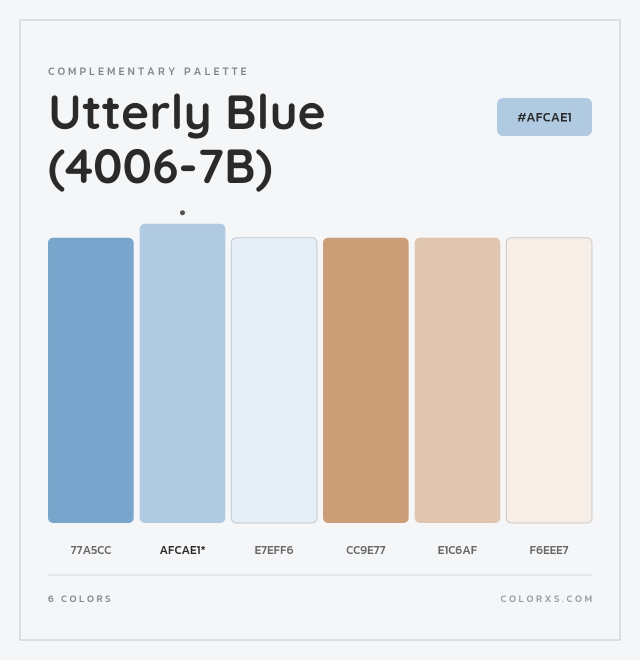 Utterly Blue (4006-7B) - Complementary Color Palette