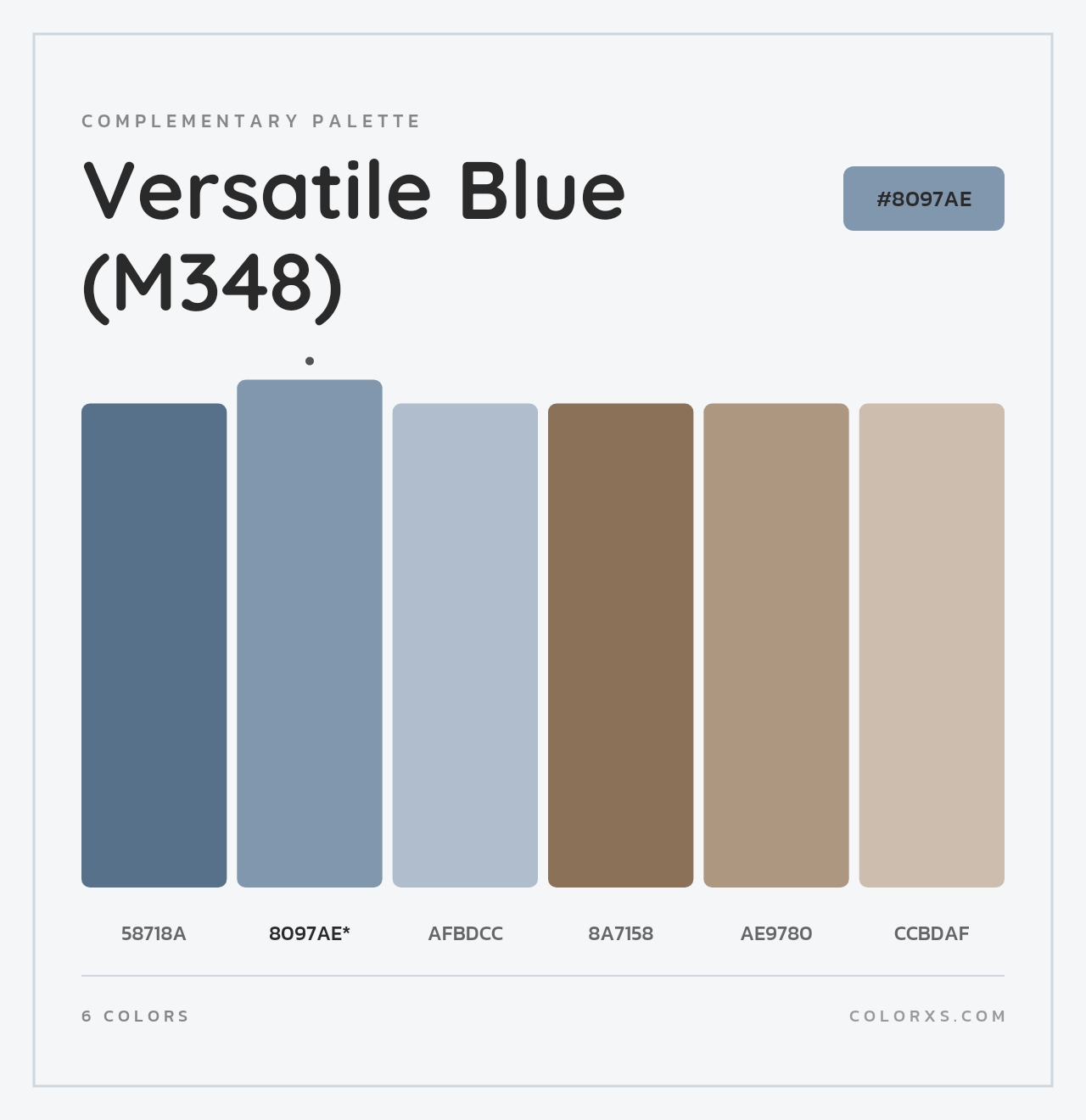 Versatile Blue (M348) - Complementary Color Palette
