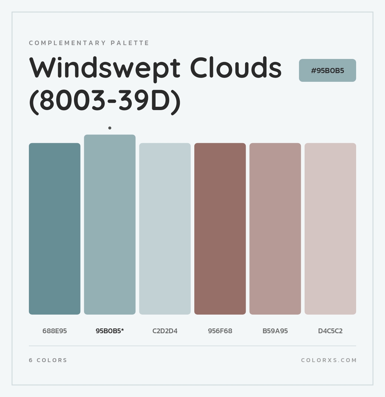Windswept Clouds (8003-39D) - Complementary Color Palette