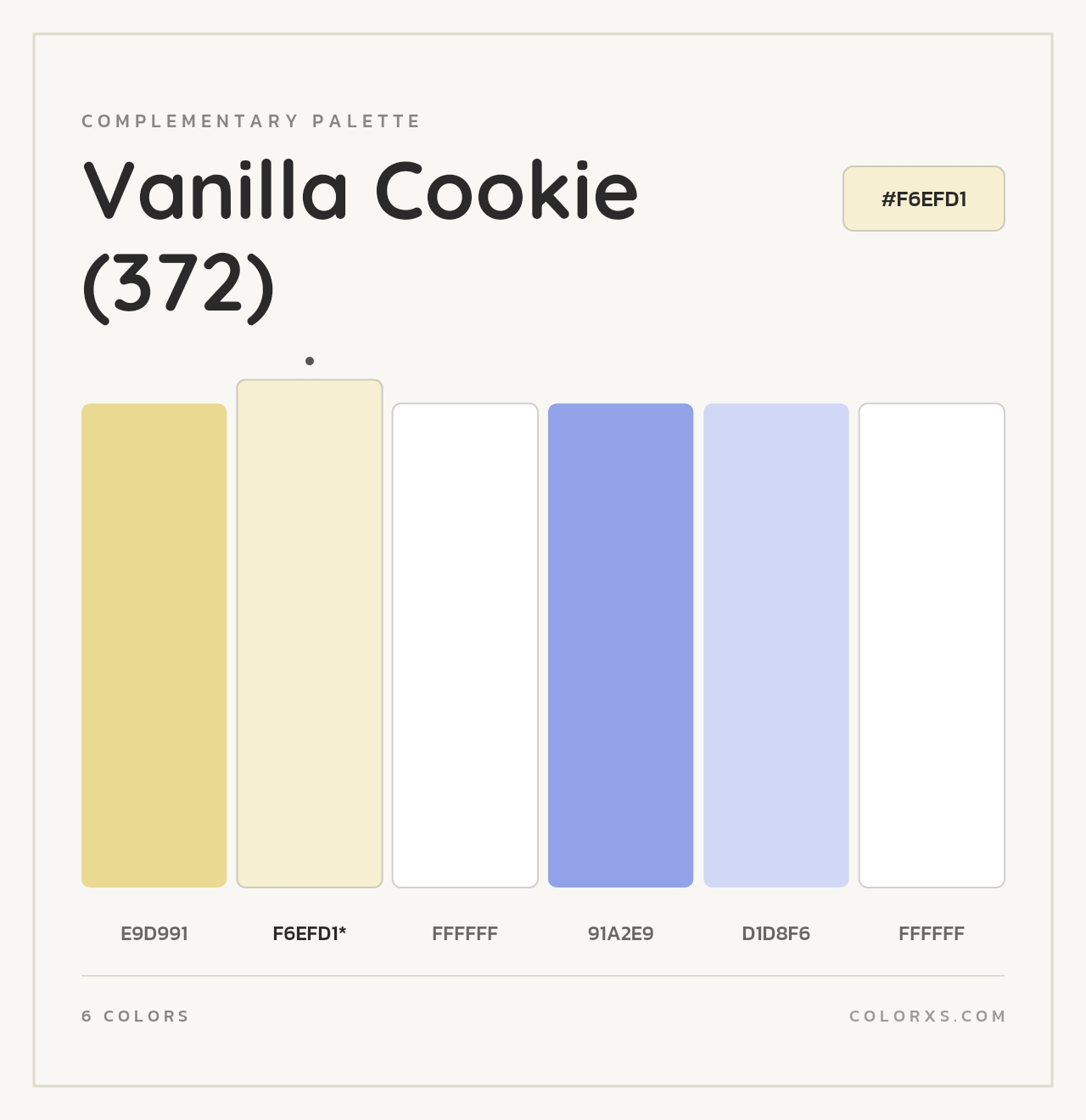 Vanilla Cookie (372) - Complementary Color Palette