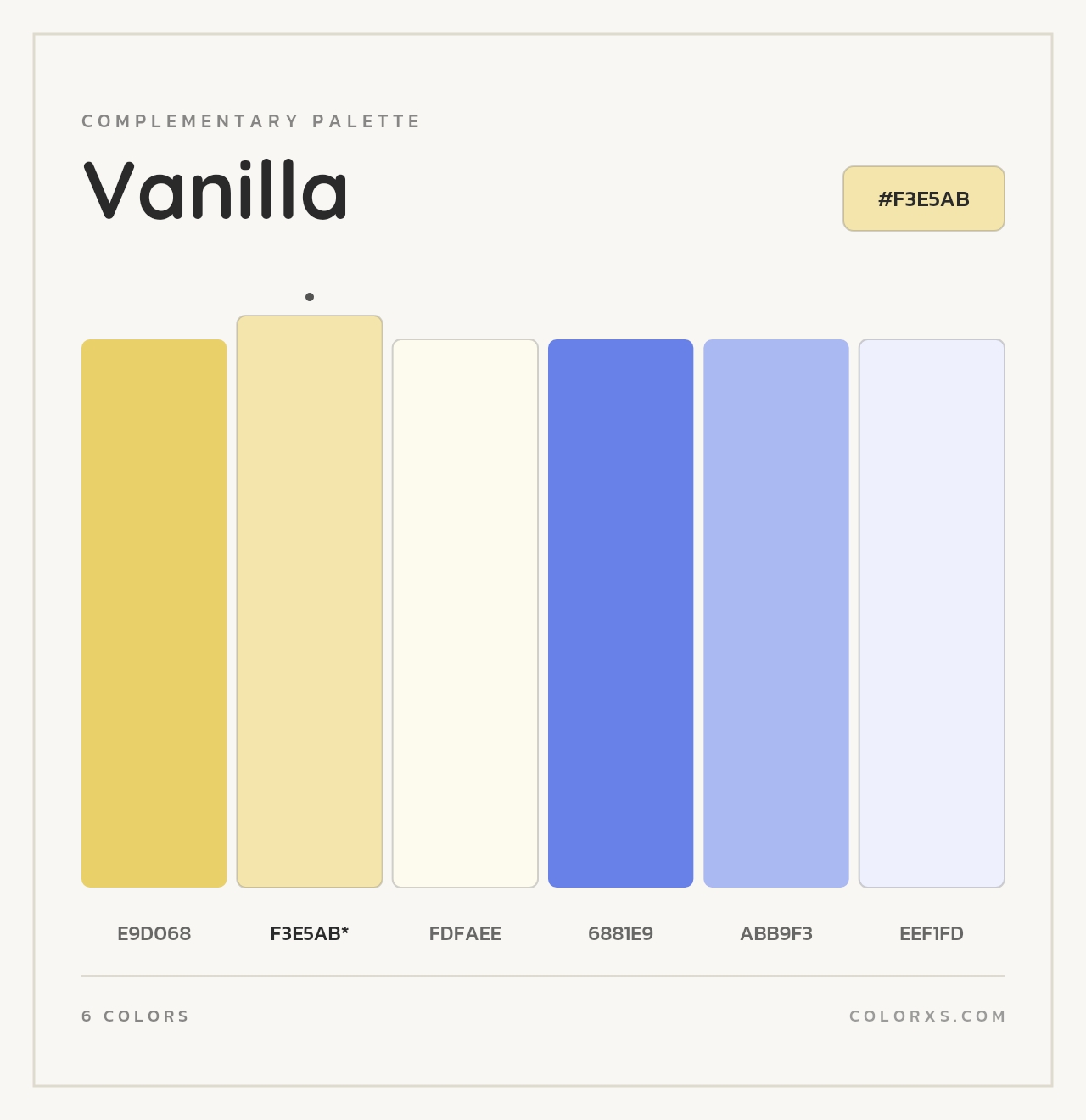 Vanilla - Complementary Color Palette