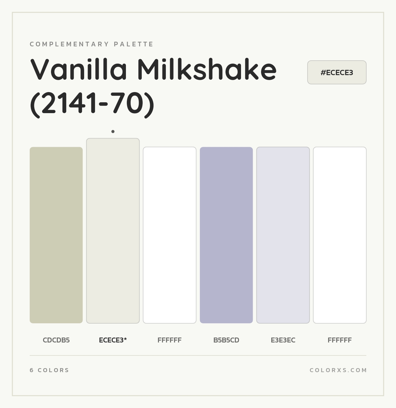 Vanilla Milkshake (2141-70) - Complementary Color Palette