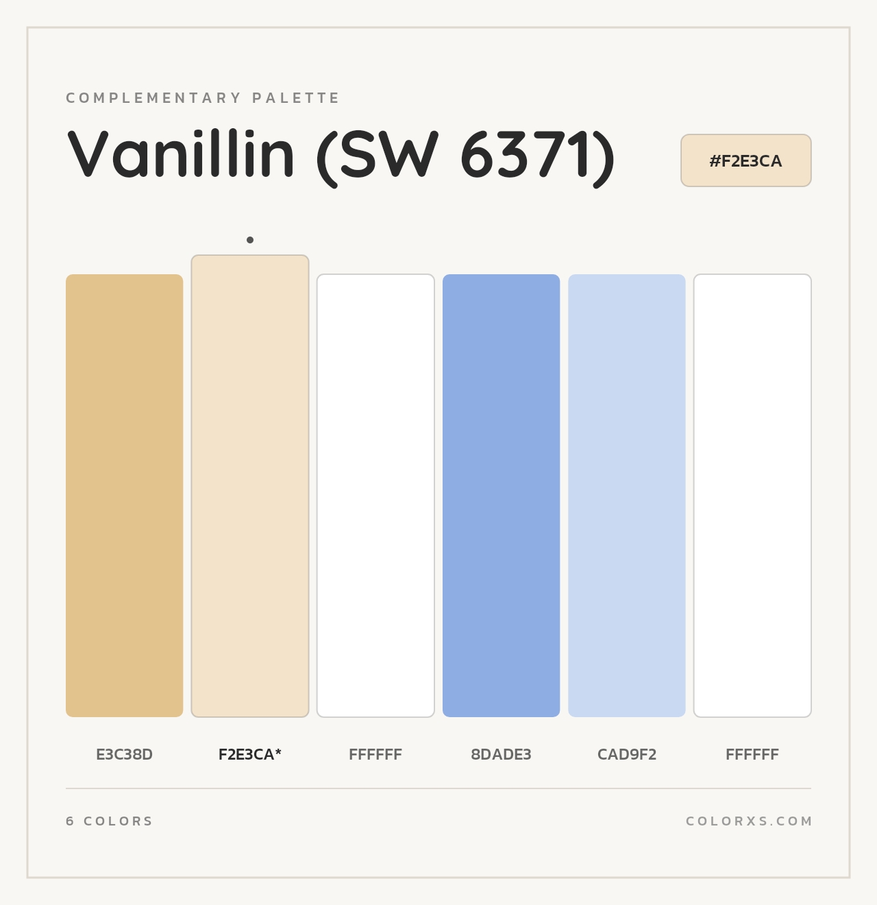 Vanillin (SW 6371) - Complementary Color Palette