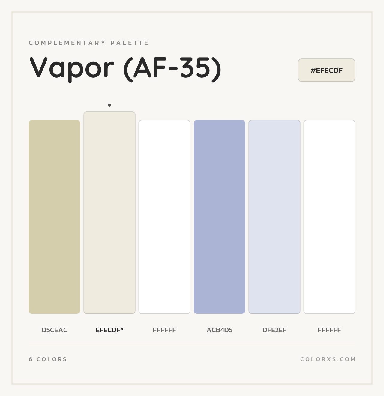 Vapor (AF-35) - Complementary Color Palette