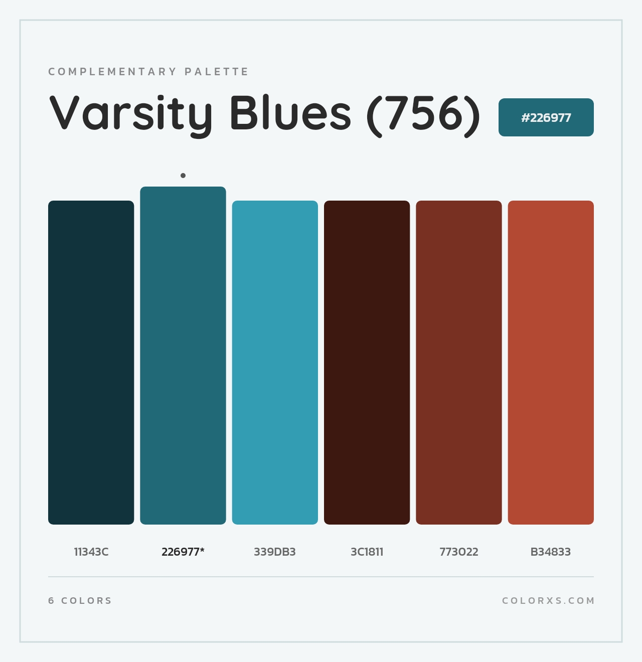Varsity Blues (756) - Complementary Color Palette