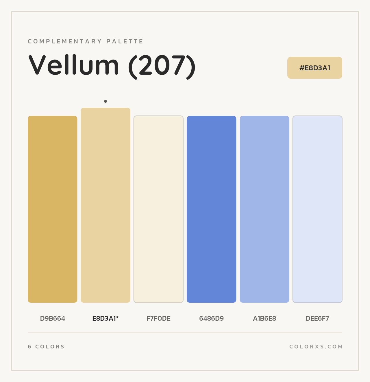 Vellum (207) - Complementary Color Palette