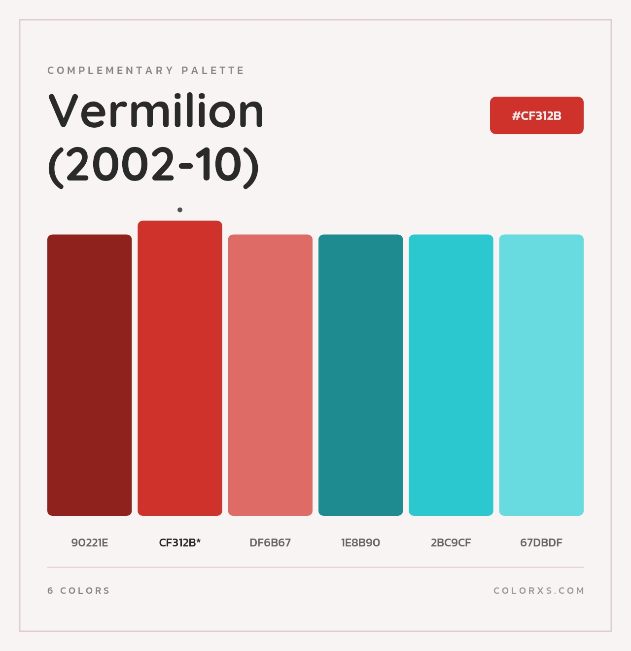 Vermilion (2002-10) - Complementary Color Palette