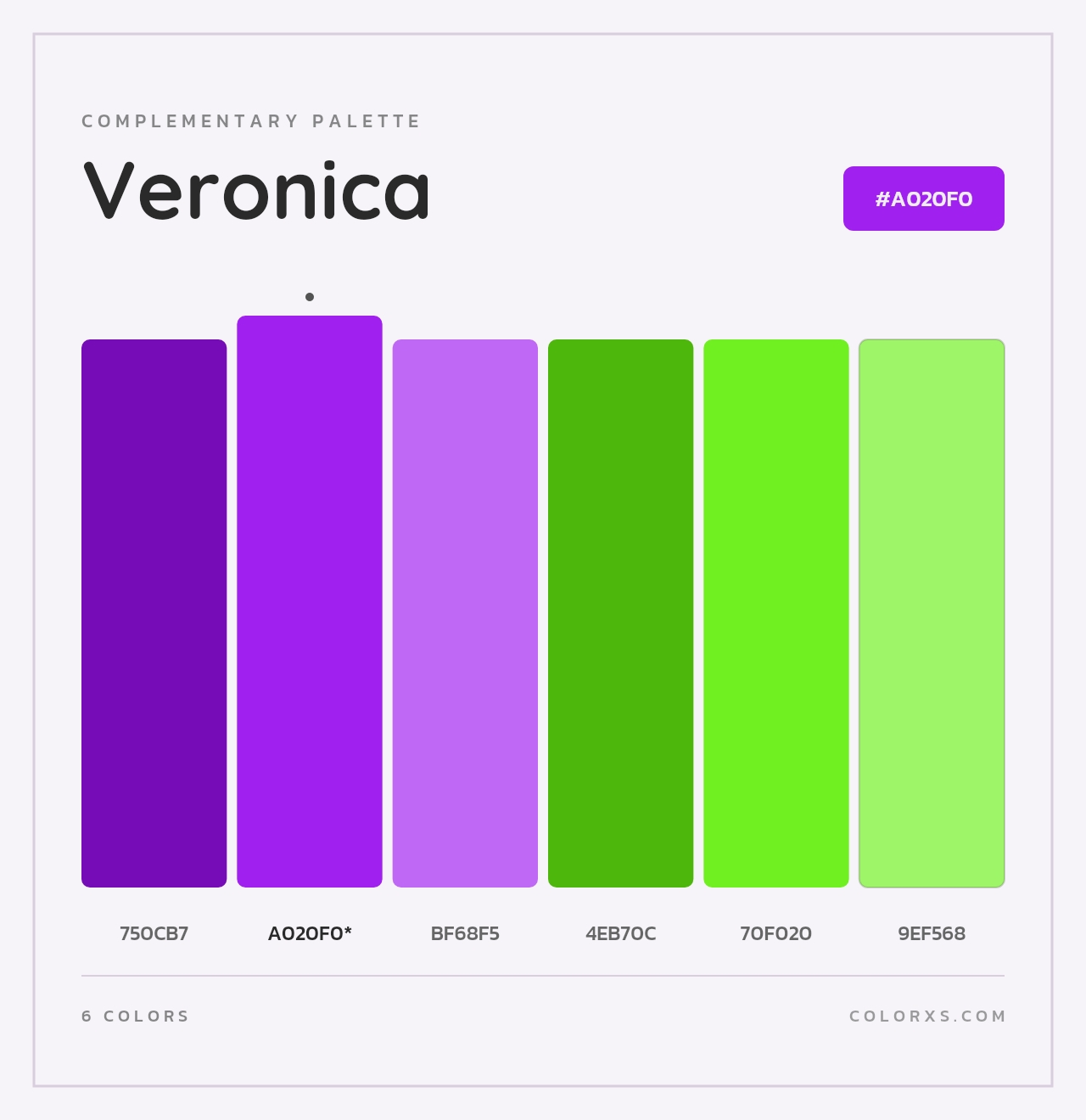 Veronica - Complementary Color Palette