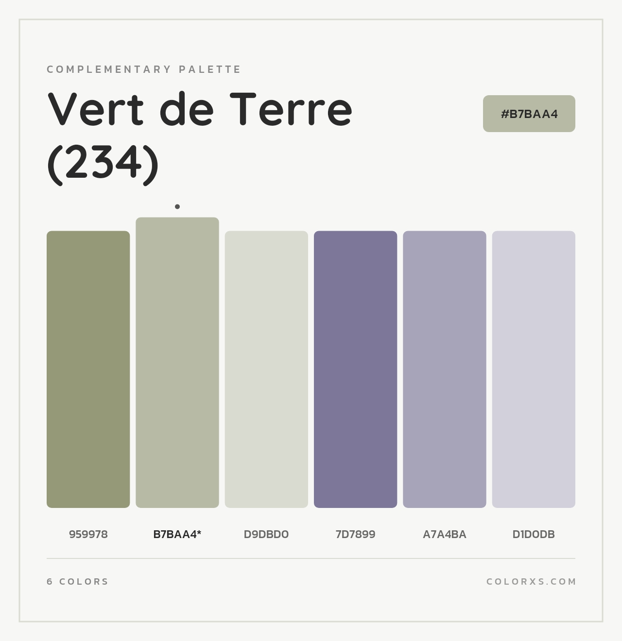 Vert de Terre (234) - Complementary Color Palette