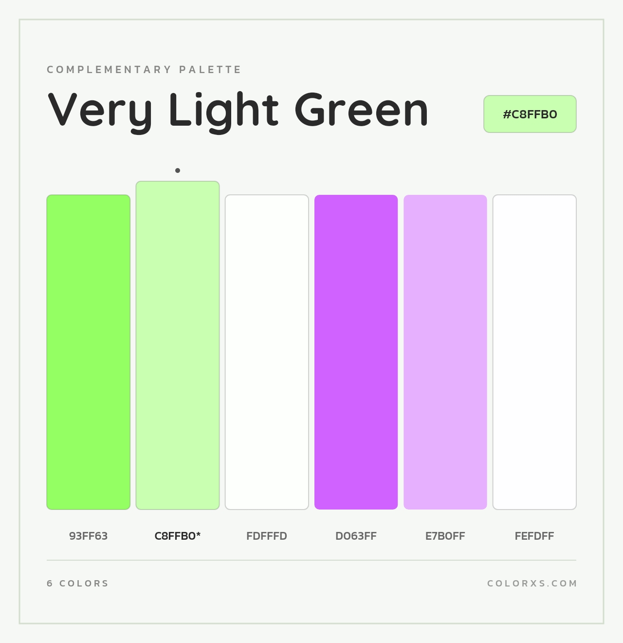 Very Light Green - Complementary Color Palette
