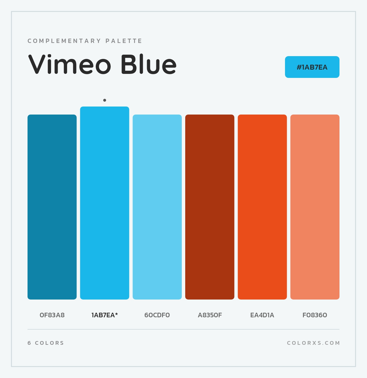 Vimeo Blue - Complementary Color Palette