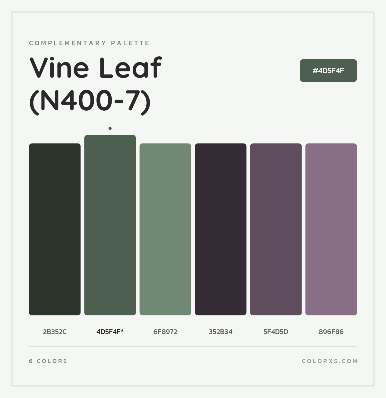 Vine Leaf (N400-7) - Complementary Color Palette