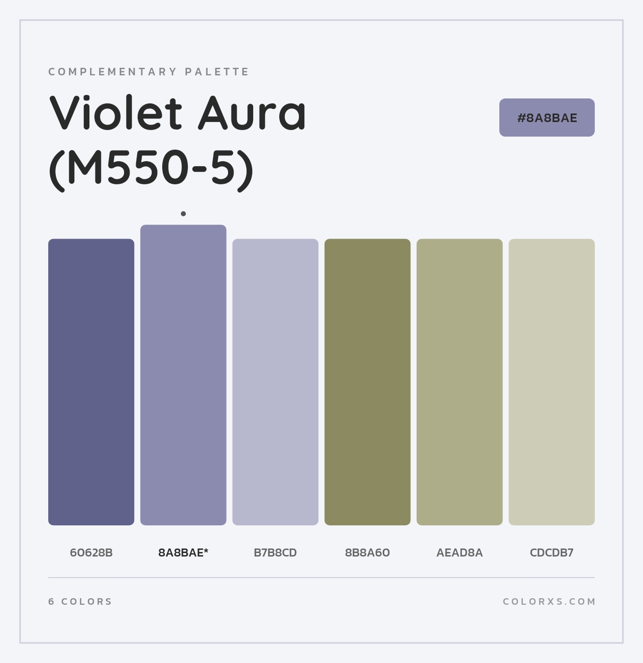 Violet Aura (M550-5) - Complementary Color Palette