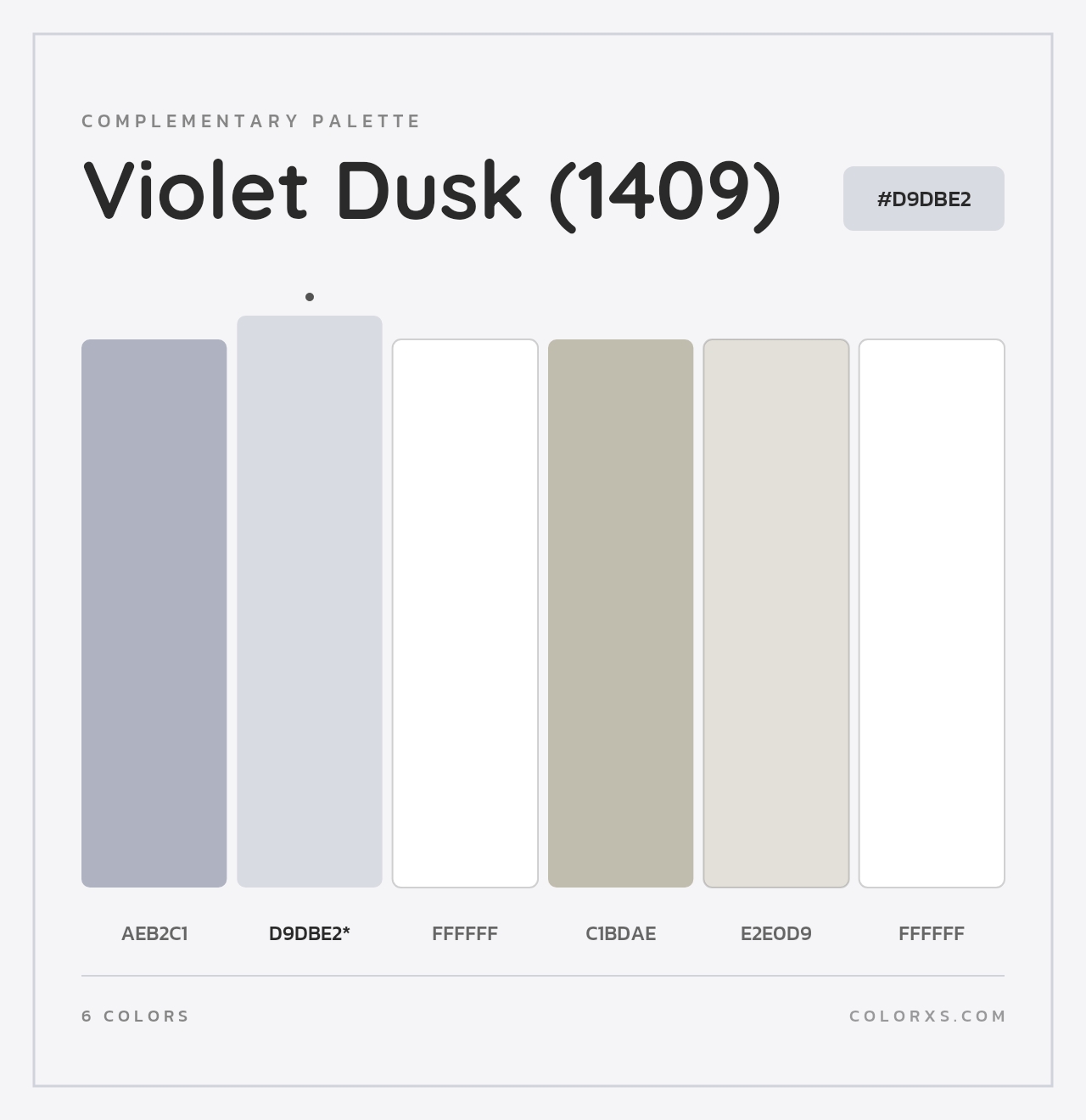 Violet Dusk (1409) - Complementary Color Palette
