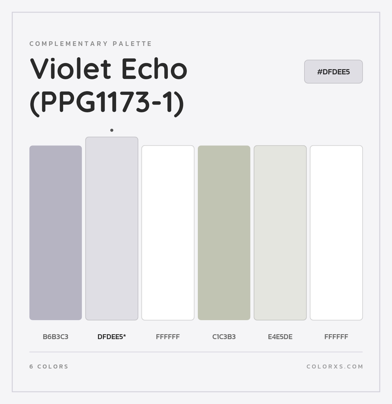 Violet Echo (PPG1173-1) - Complementary Color Palette