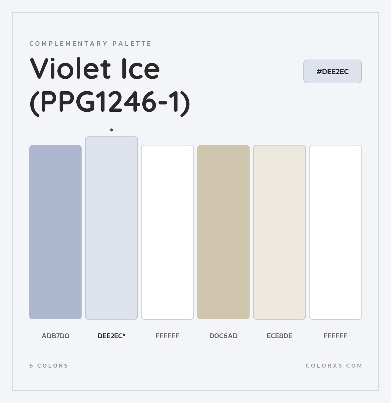 Violet Ice (PPG1246-1) - Complementary Color Palette