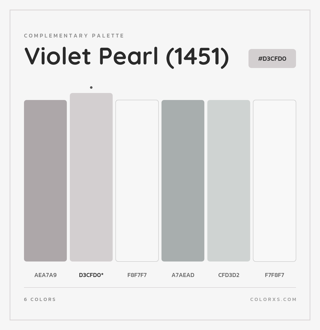 Violet Pearl (1451) - Complementary Color Palette