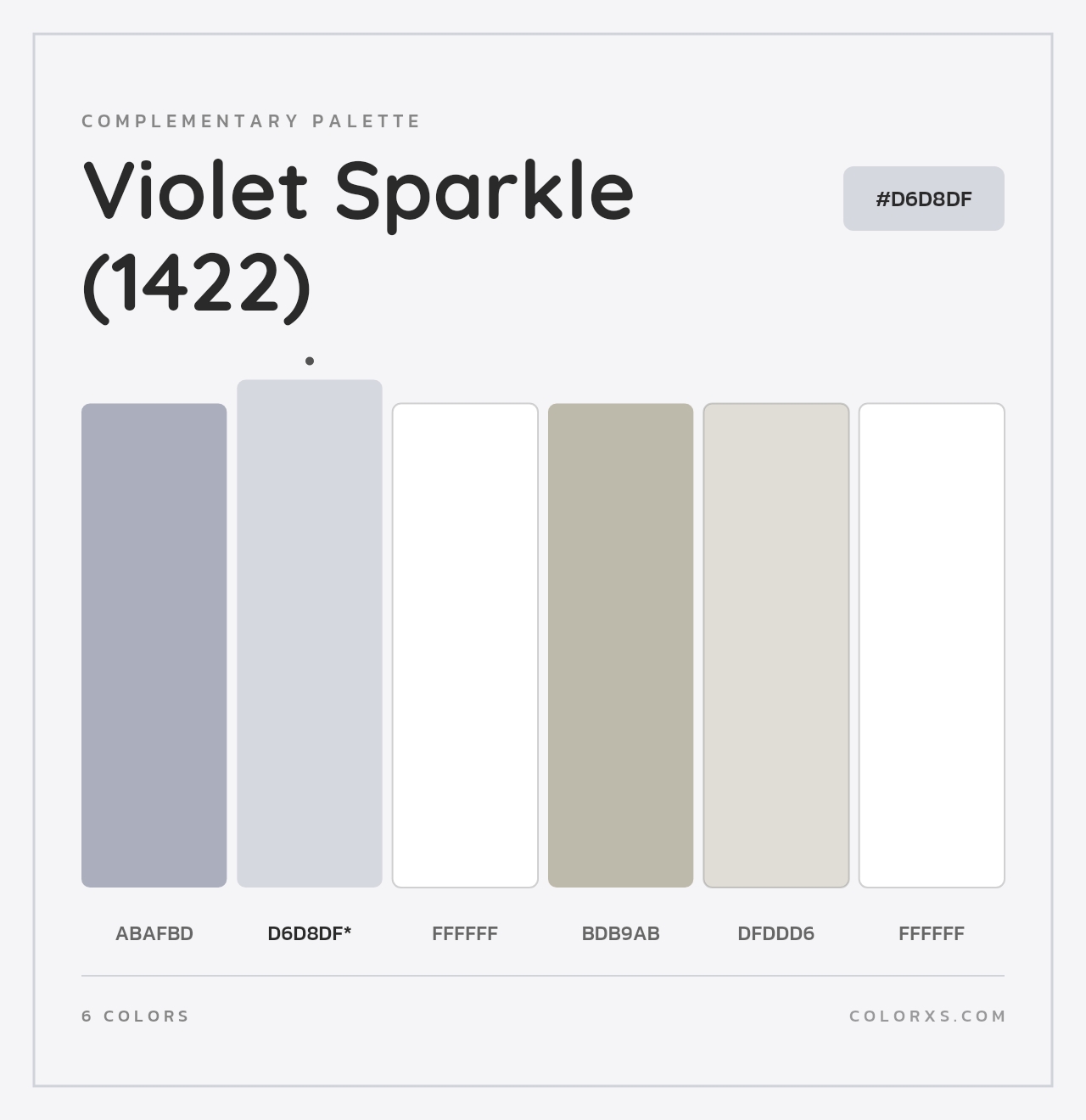 Violet Sparkle (1422) - Complementary Color Palette