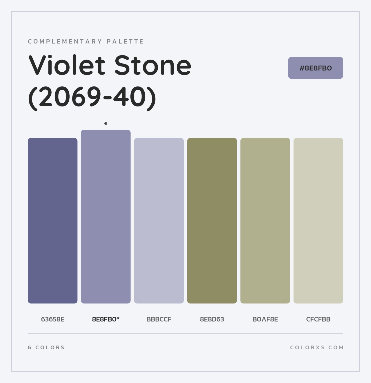 Violet Stone (2069-40) - Complementary Color Palette