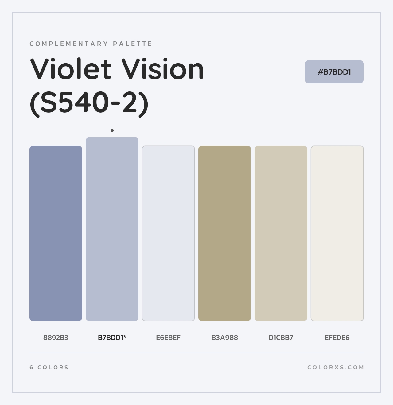 Violet Vision (S540-2) - Complementary Color Palette