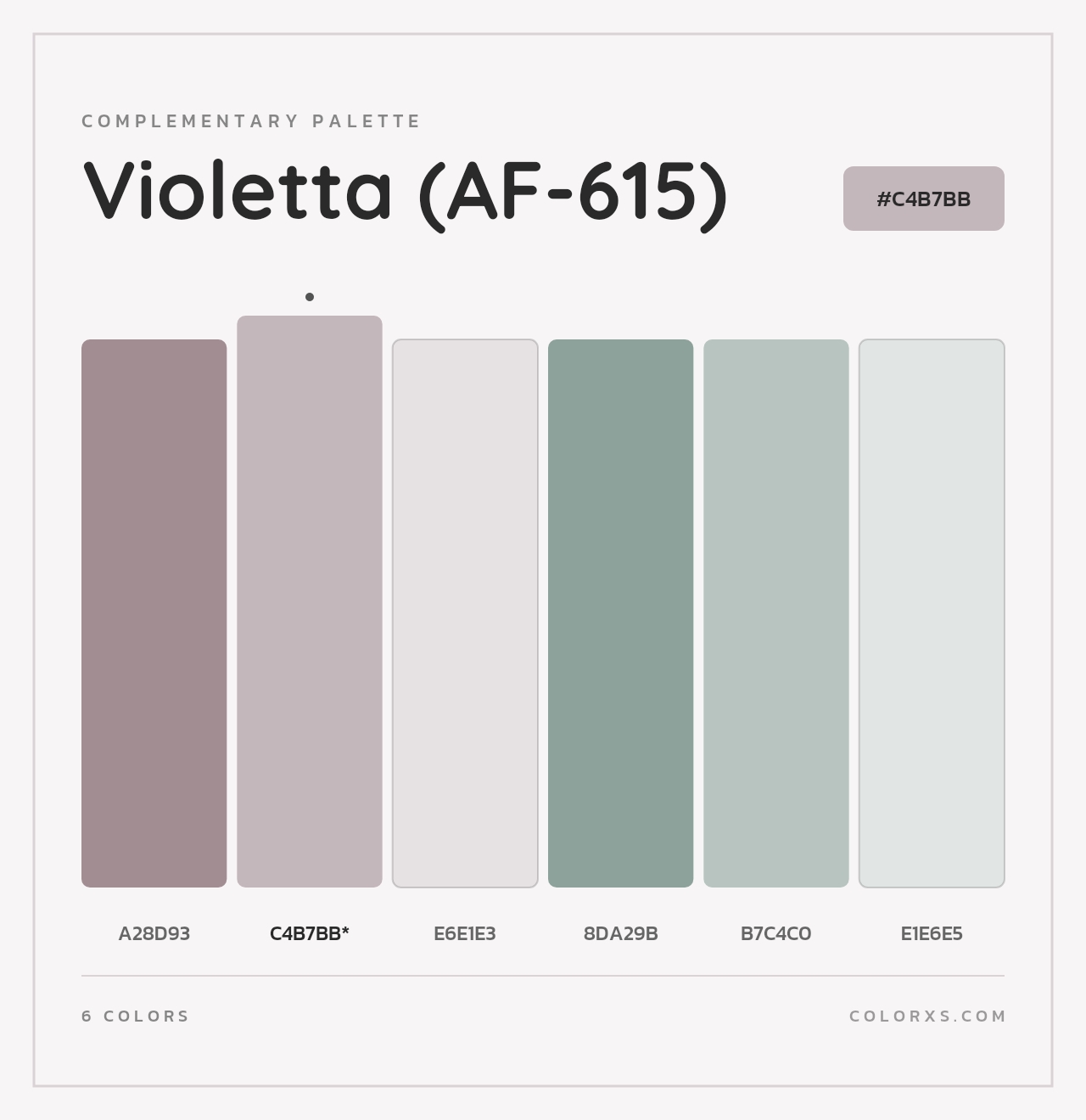 Violetta (AF-615) - Complementary Color Palette