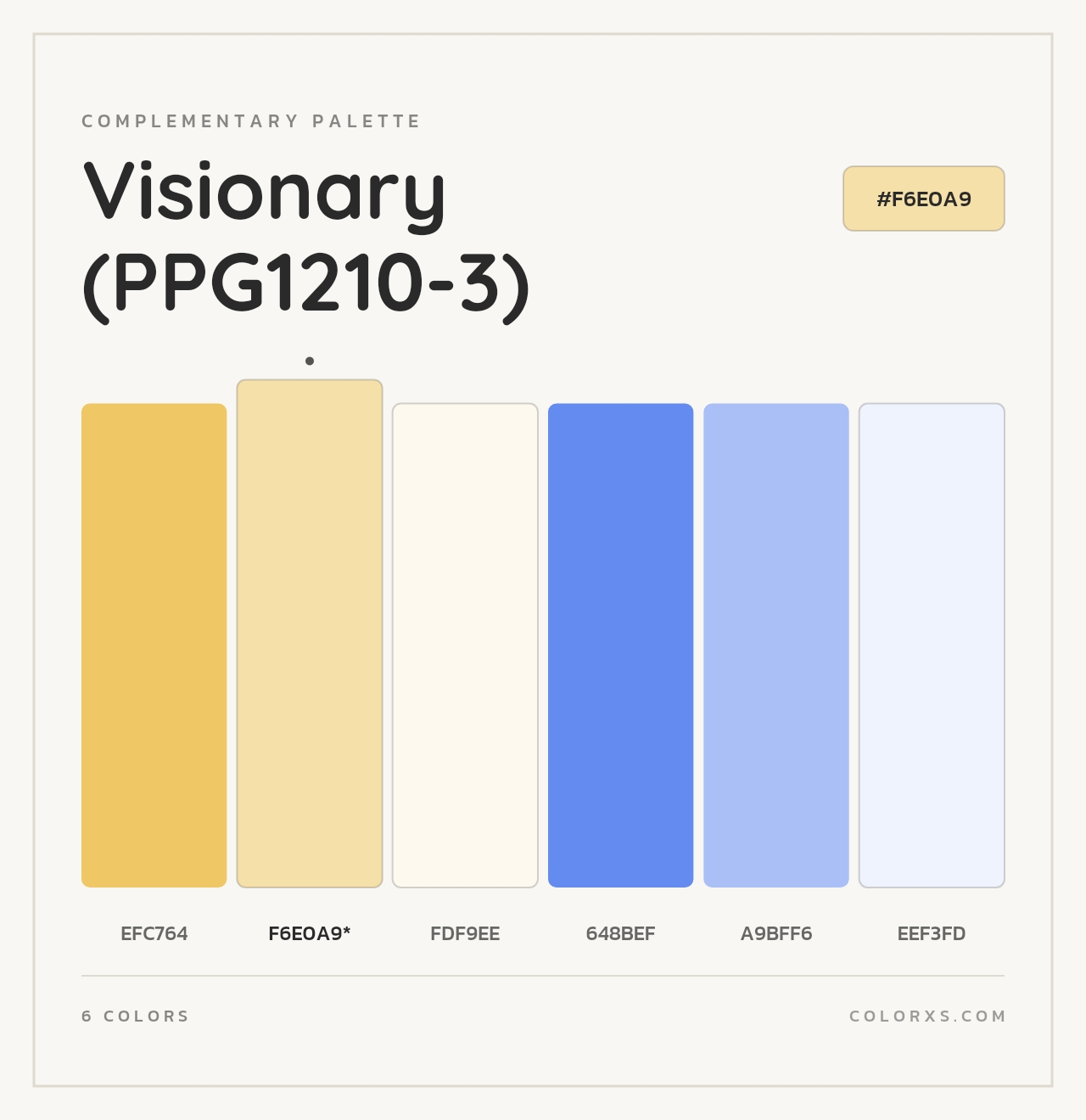 Visionary (PPG1210-3) - Complementary Color Palette
