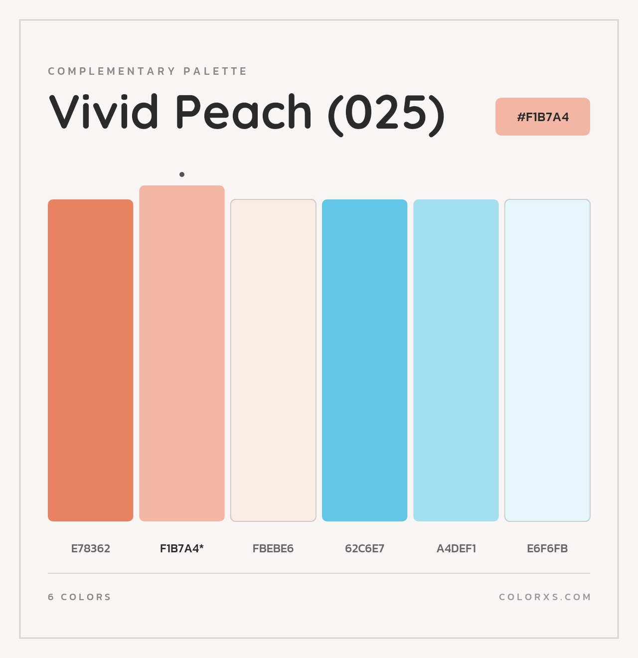 Vivid Peach (025) - Complementary Color Palette