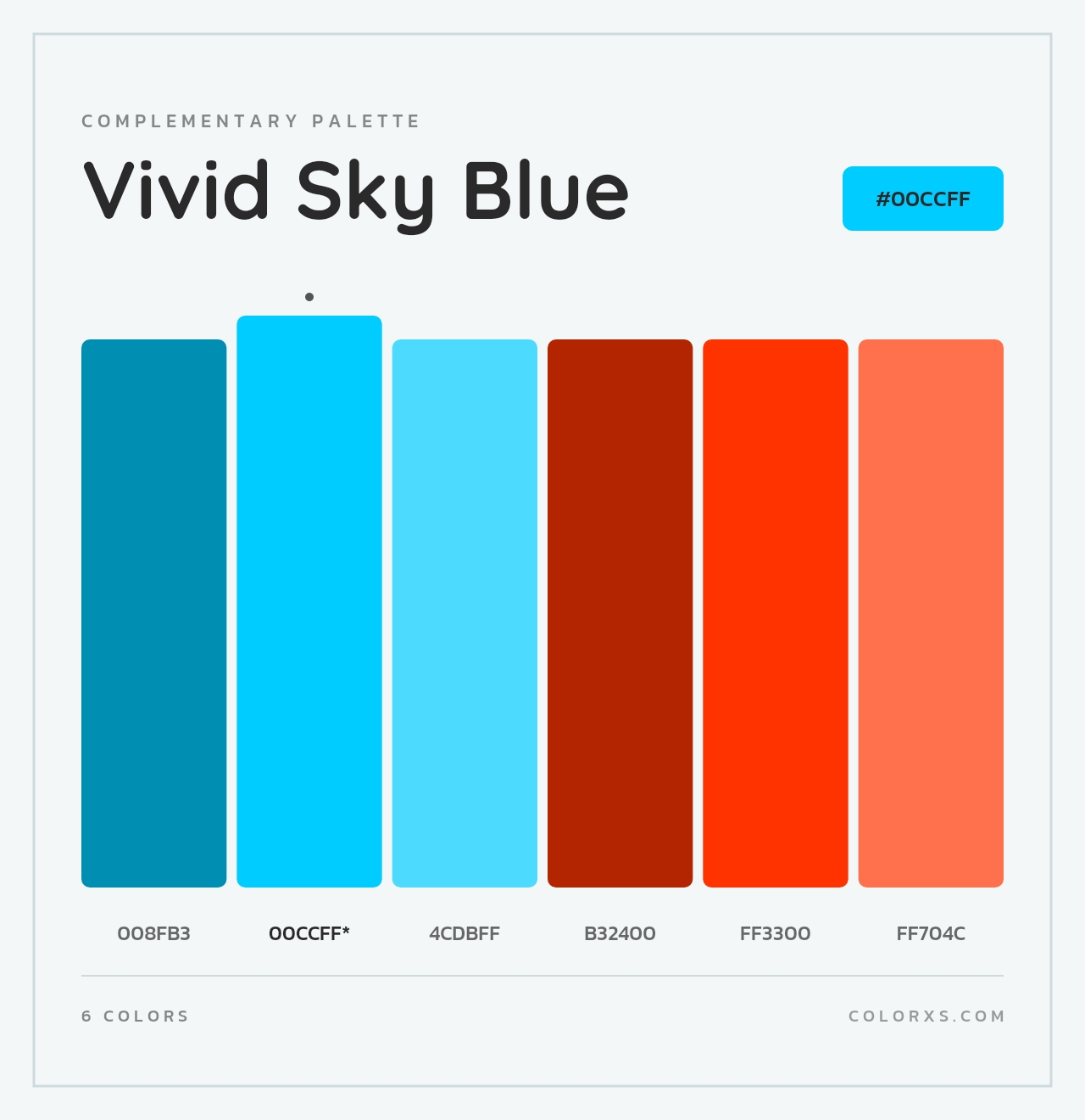 Vivid Sky Blue - Complementary Color Palette