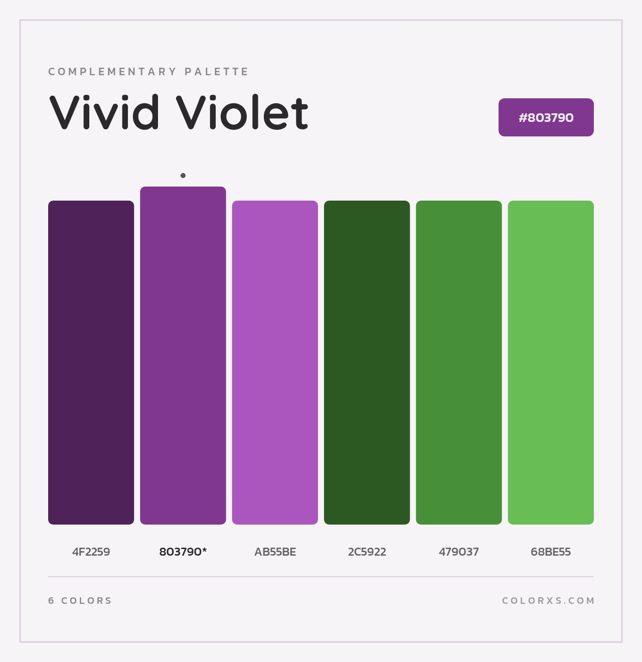 Vivid Violet - Complementary Color Palette