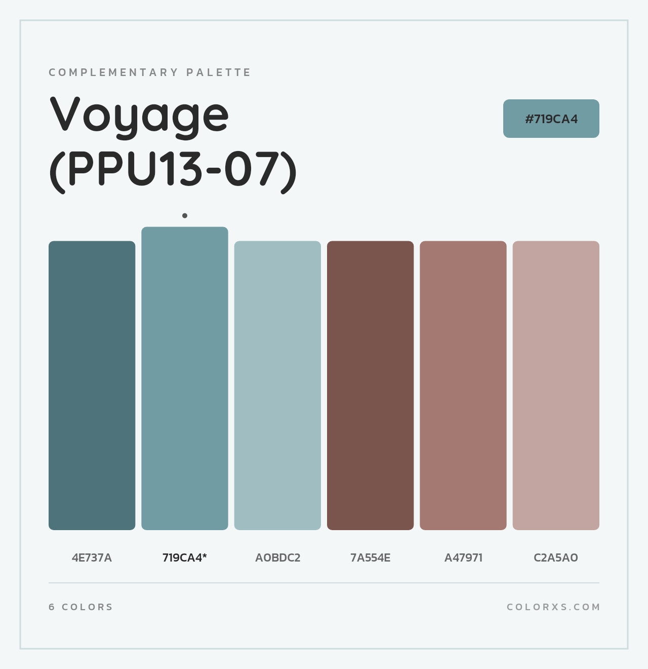 Voyage (PPU13-07) - Complementary Color Palette