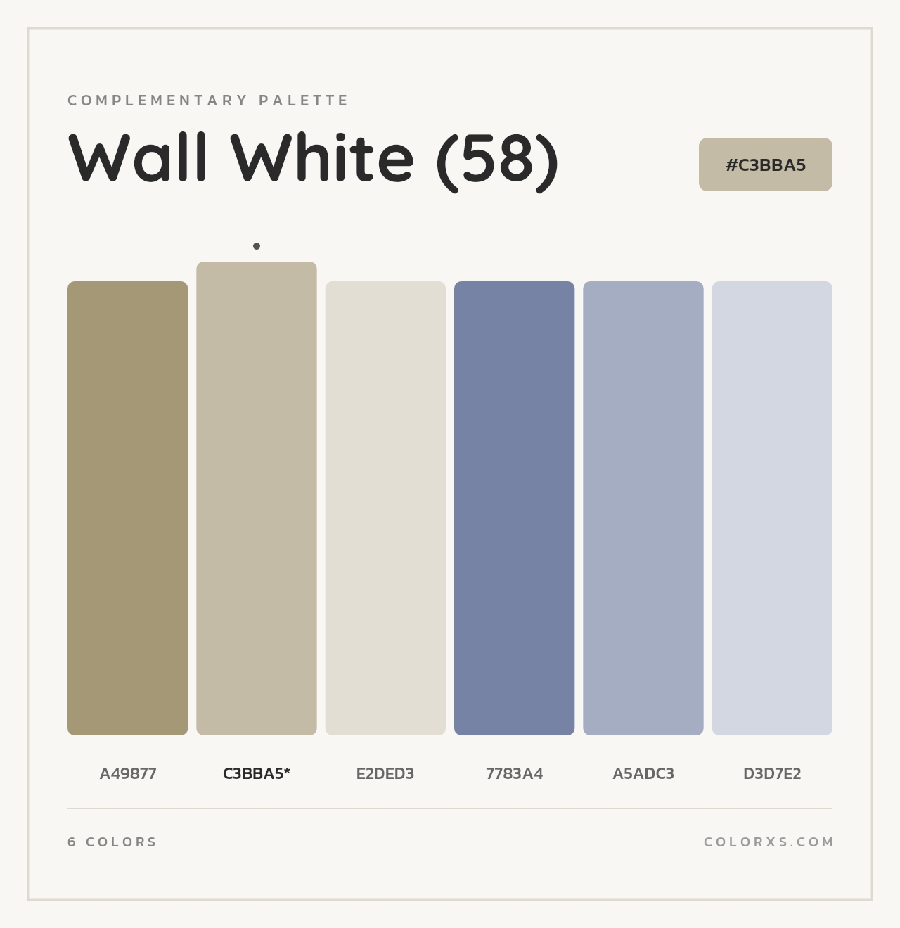 Wall White (58) - Complementary Color Palette