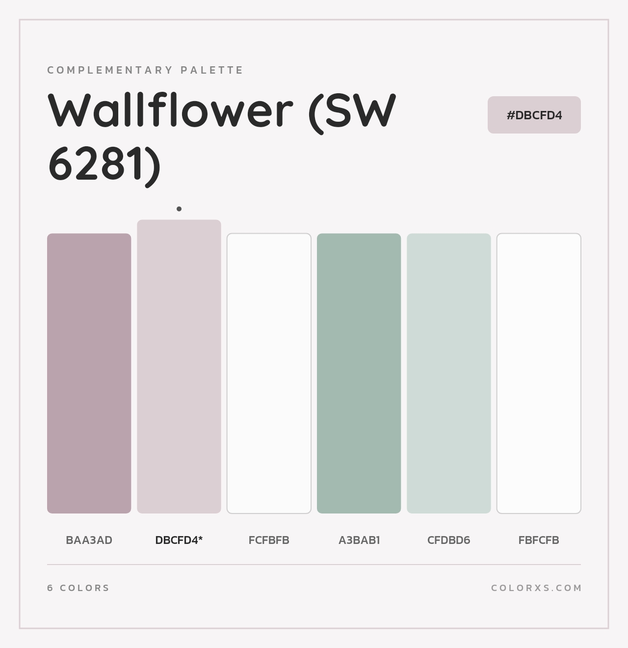 Wallflower (SW 6281) - Complementary Color Palette