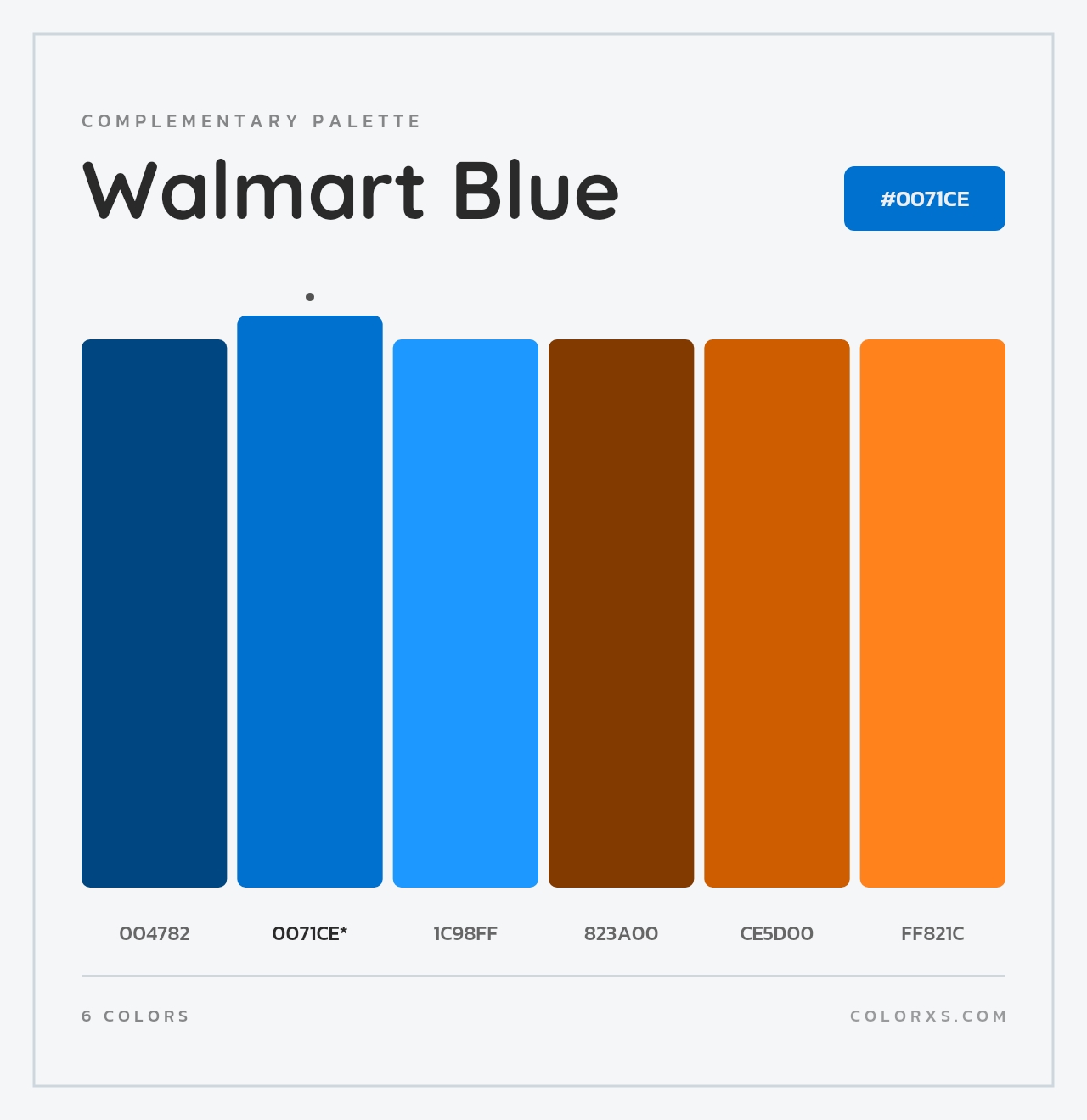 Walmart Blue - Complementary Color Palette