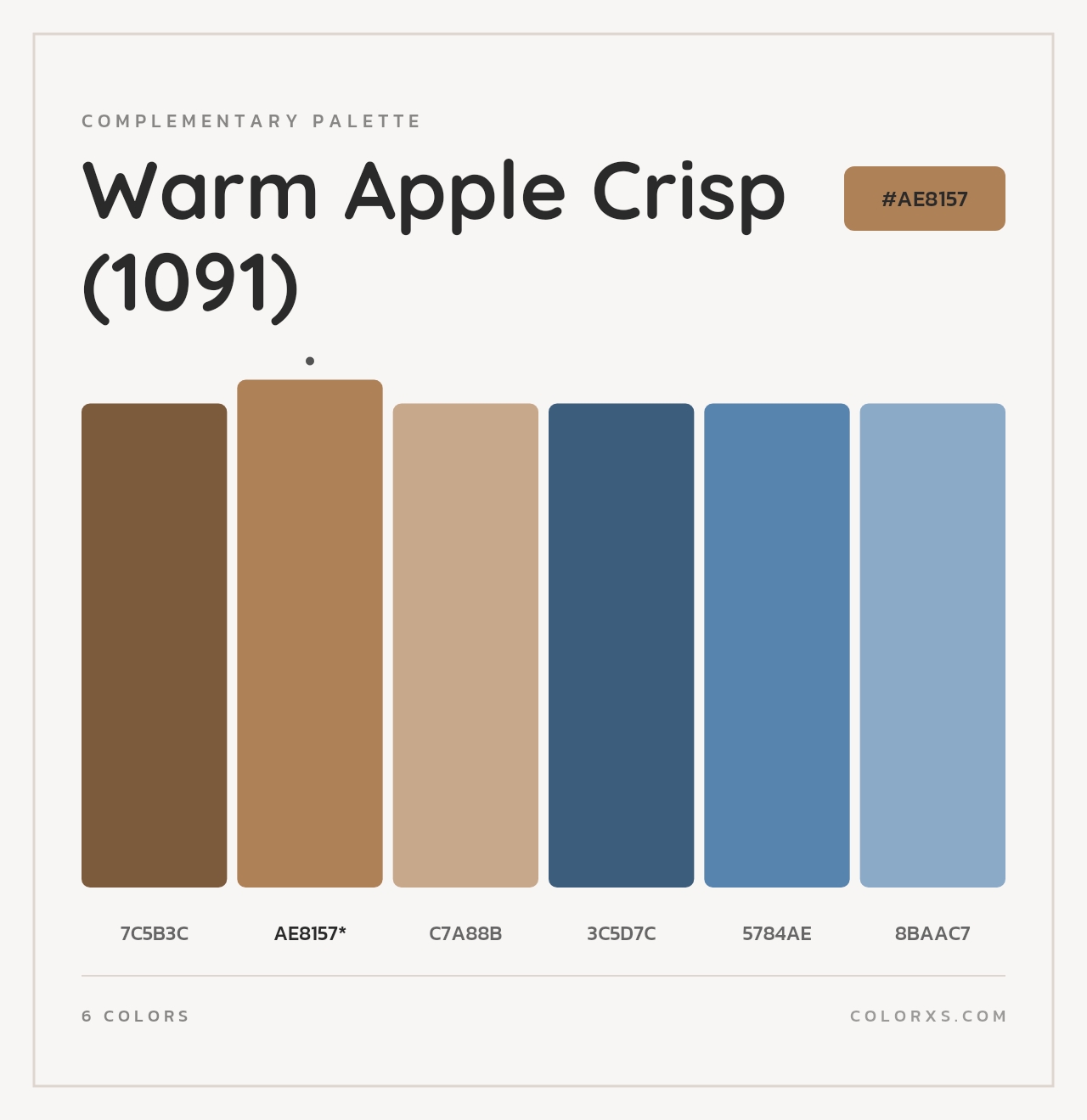 Warm Apple Crisp (1091) - Complementary Color Palette