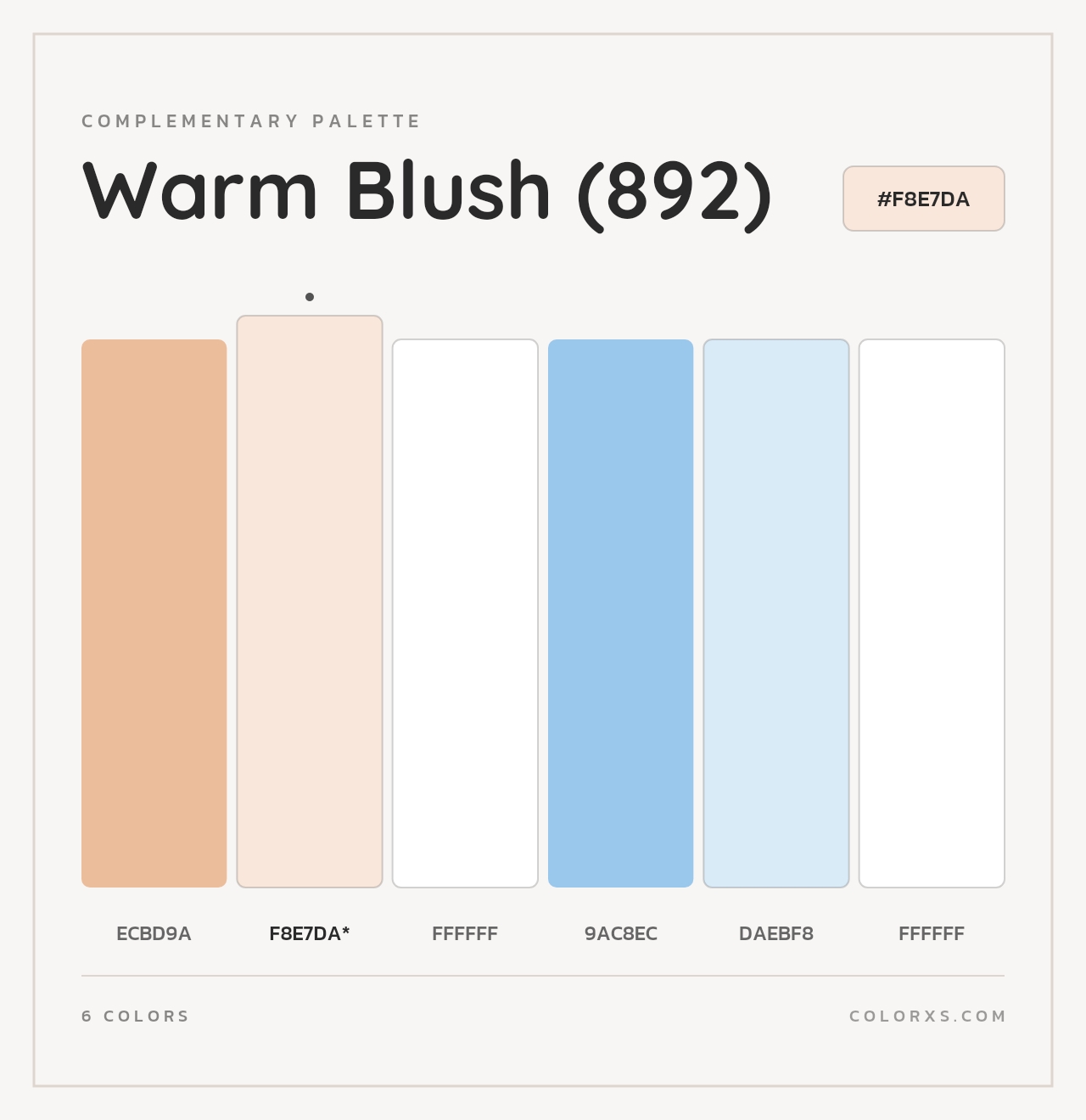 Warm Blush (892) - Complementary Color Palette