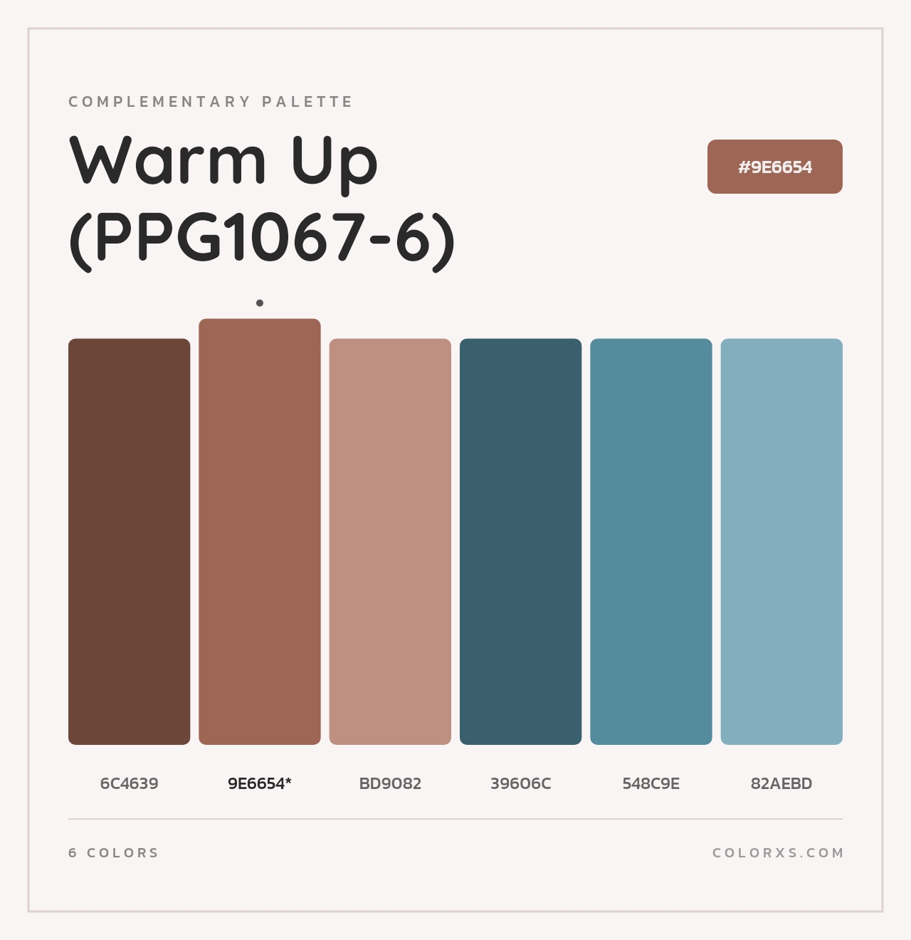 Warm Up (PPG1067-6) - Complementary Color Palette
