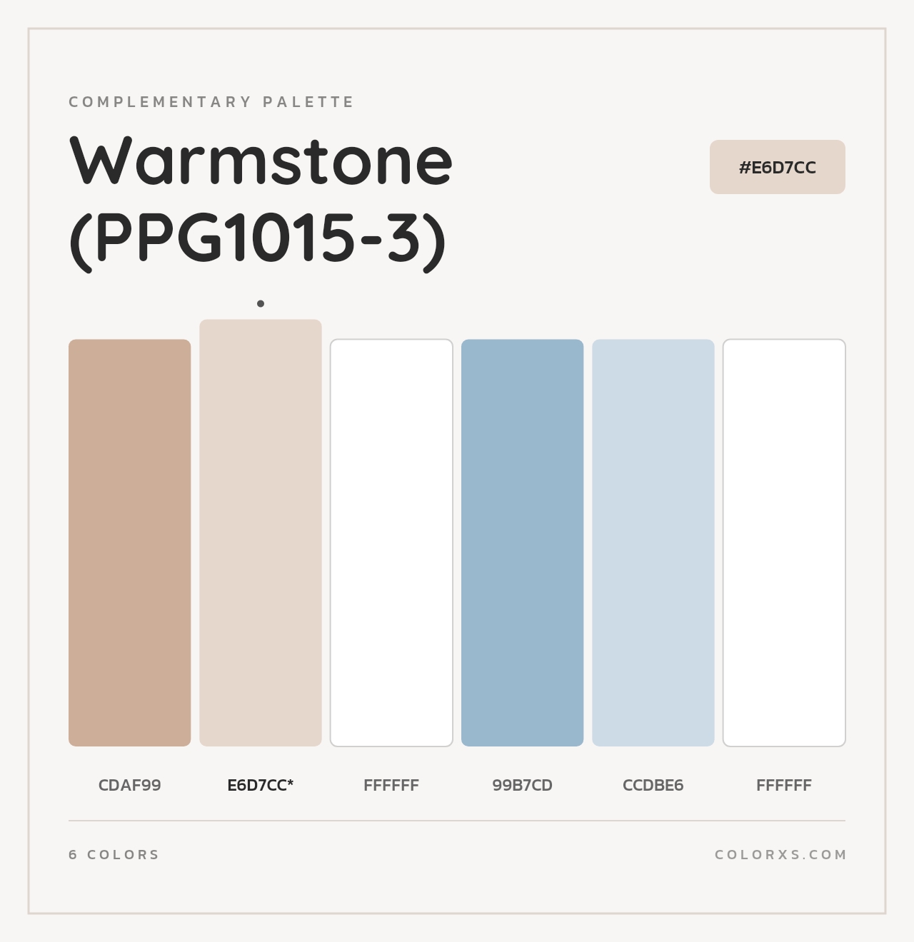 Warmstone (PPG1015-3) - Complementary Color Palette