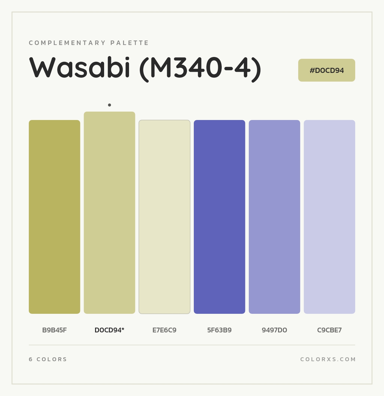 Wasabi (M340-4) - Complementary Color Palette