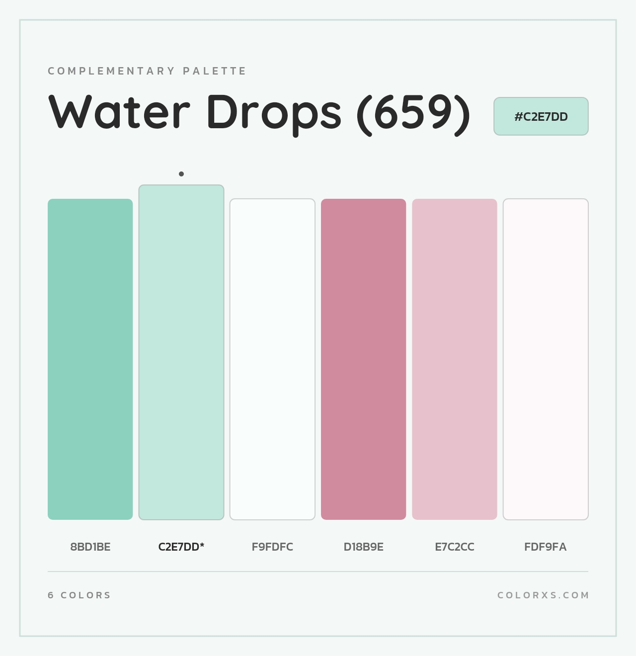 Water Drops (659) - Complementary Color Palette