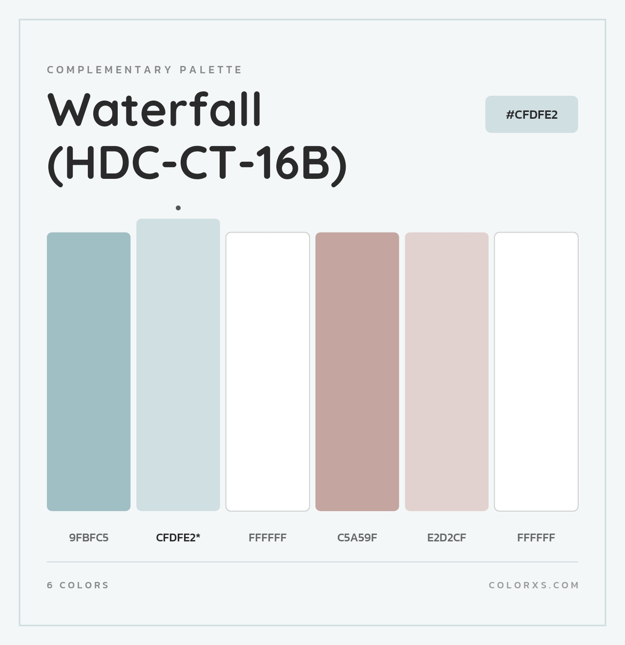 Waterfall (HDC-CT-16B) - Complementary Color Palette