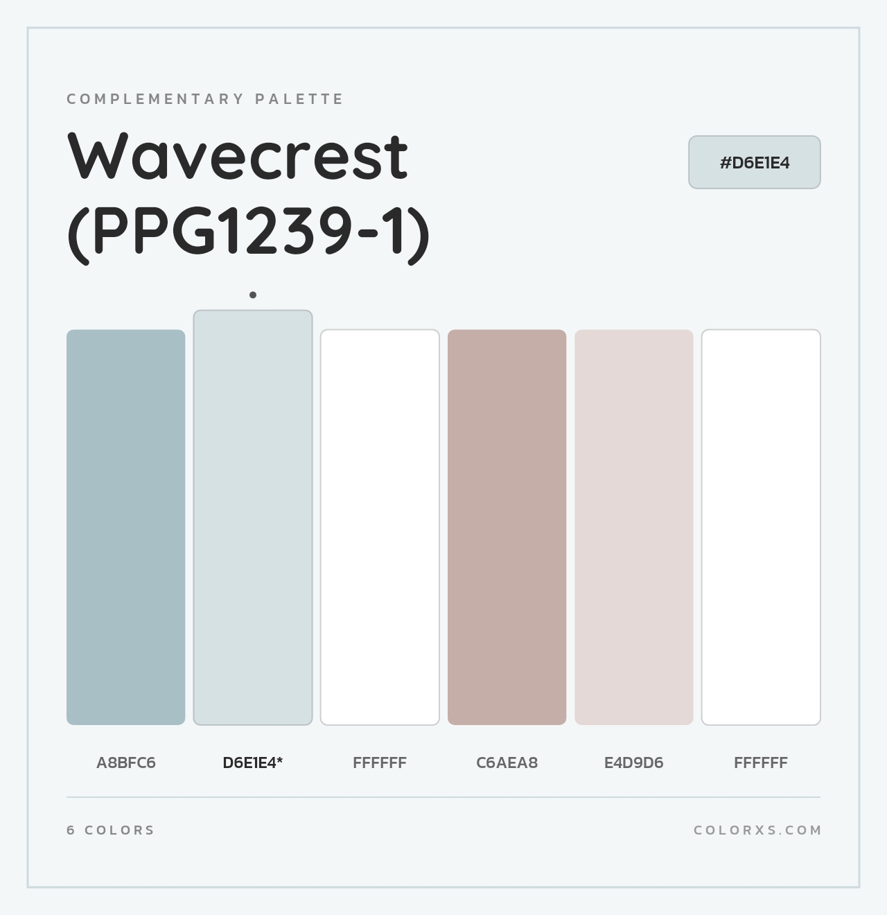 Wavecrest (PPG1239-1) - Complementary Color Palette