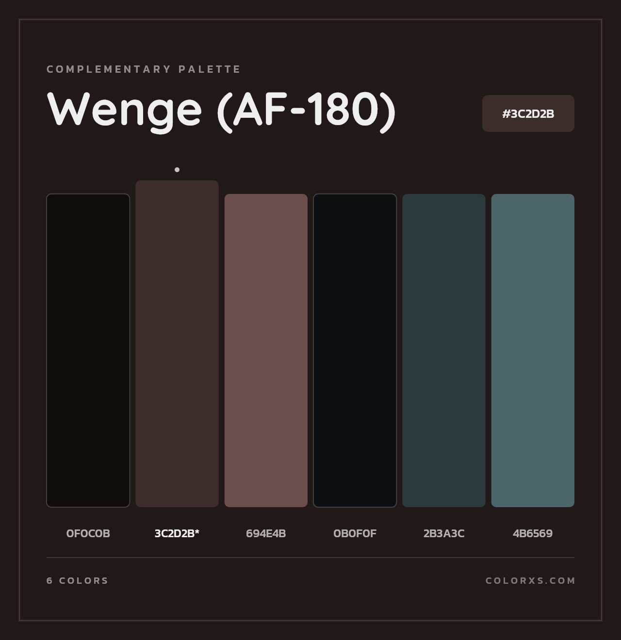 Wenge (AF-180) - Complementary Color Palette