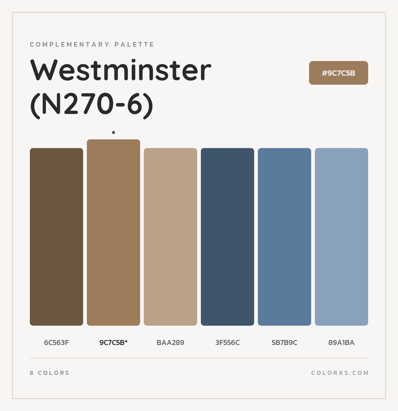 Westminster (N270-6) - Complementary Color Palette