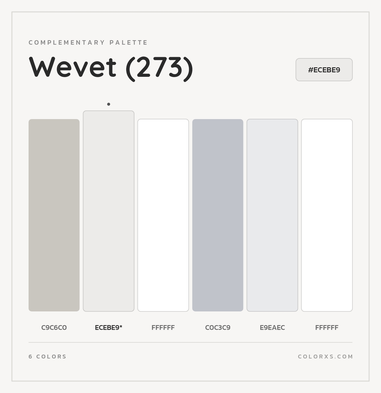 Wevet (273) - Complementary Color Palette