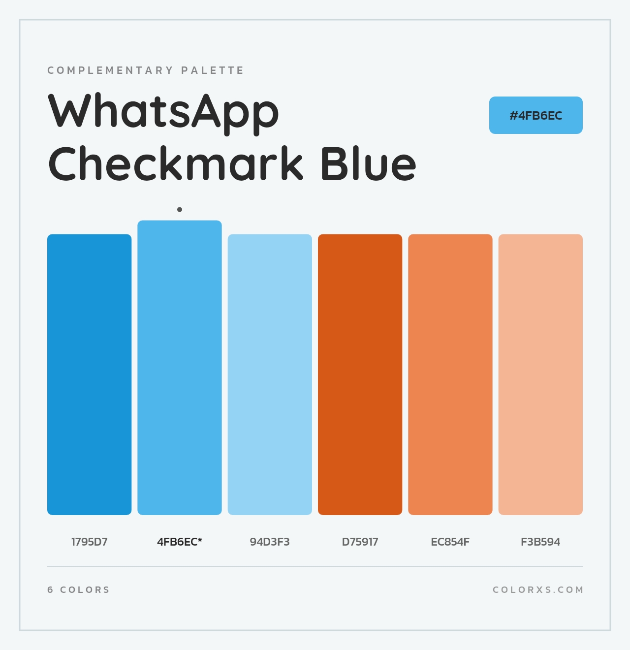 WhatsApp Checkmark Blue - Complementary Color Palette